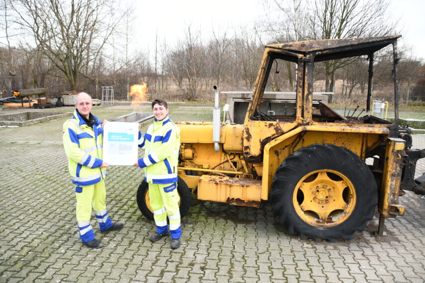 Peter Nattrodt & Steffen Franke auf der modernisierten Baggerschaden-Demonstrationsanlage H2