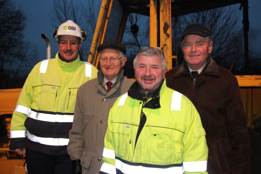 Treffen der Generationen (v.r.n.l. Steffen Franke, Dr. Hartwig Thiele, Steffen Trinks, Wilhelm Lodl)